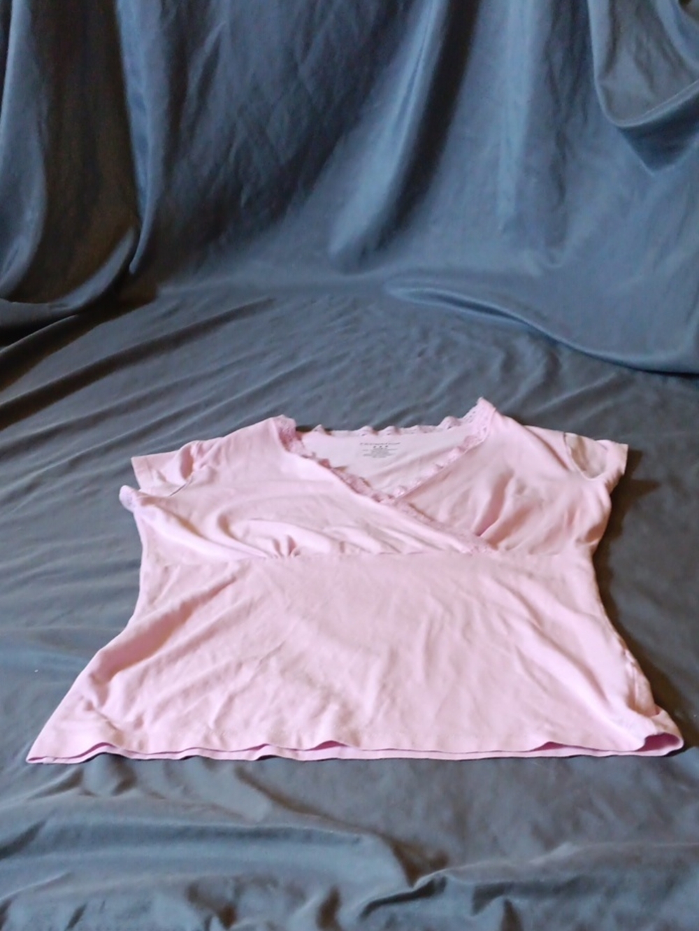 Covington Light Pink Girls Short Sleeve V-Neck Top